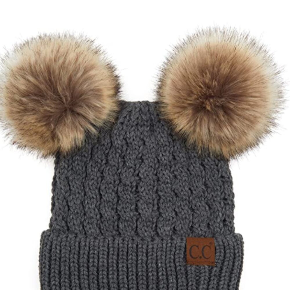 C.C. Beanie Double Pom Hat (HAT-2055)